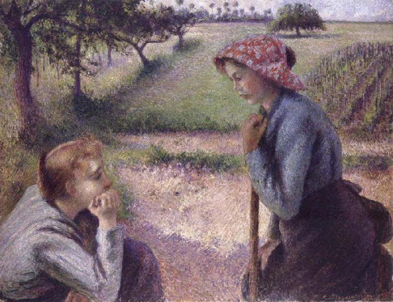 Camille Pissarro The conversation Spain oil painting art